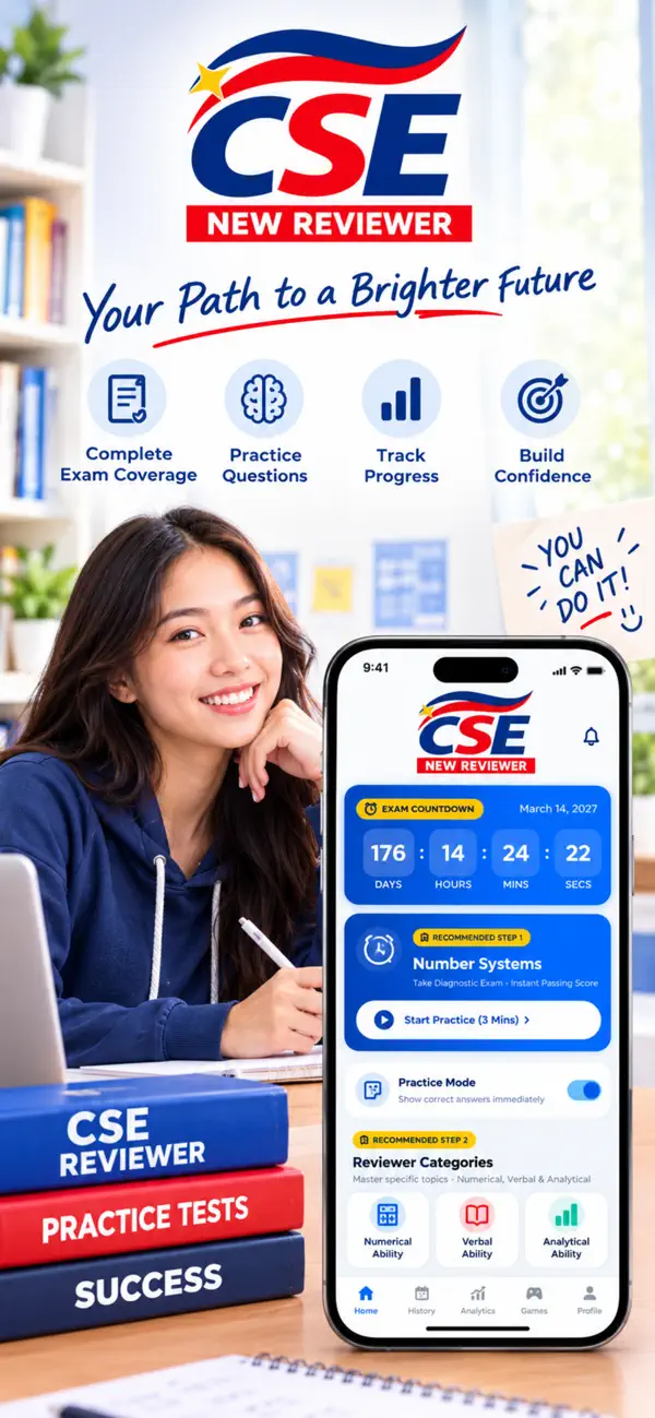 Civil Service Reviewer 2027 App Dashboard