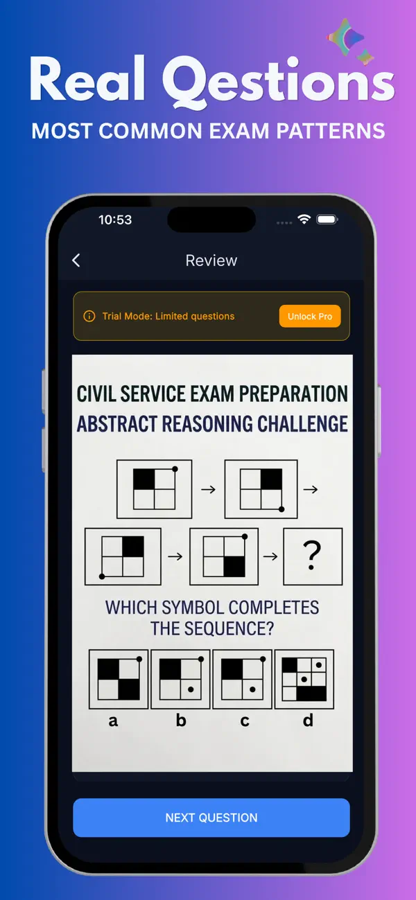 Real Exam Questions and Abstract Reasoning Challenge